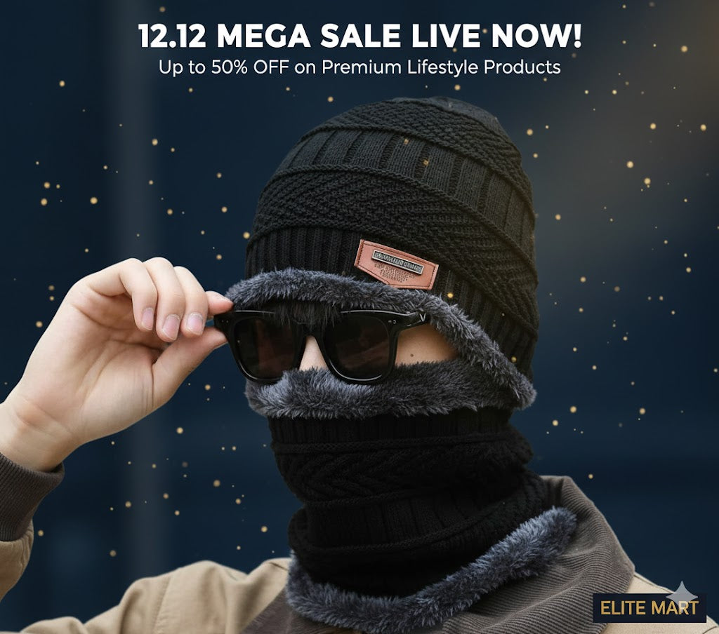 Premium Wool Beanie & Neck Warmer Set (Unisex) – Winter Essential | Rs. 999 Only