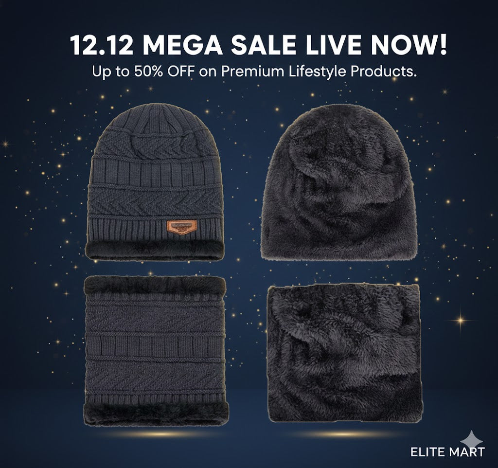 Premium Wool Beanie & Neck Warmer Set (Unisex) – Winter Essential | Rs. 999 Only