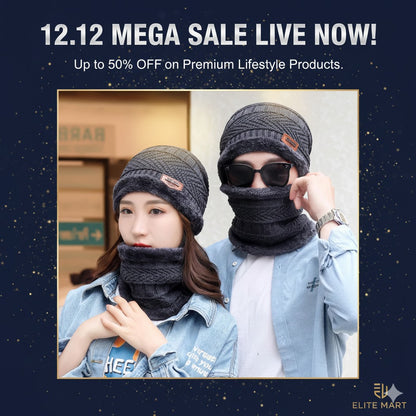 Premium Wool Beanie & Neck Warmer Set (Unisex) – Winter Essential | Rs. 999 Only