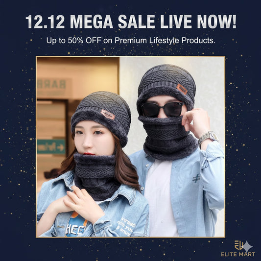Premium Wool Beanie & Neck Warmer Set (Unisex) – Winter Essential | Rs. 999 Only