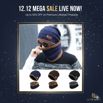 Premium Wool Beanie & Neck Warmer Set (Unisex) – Winter Essential | Rs. 999 Only